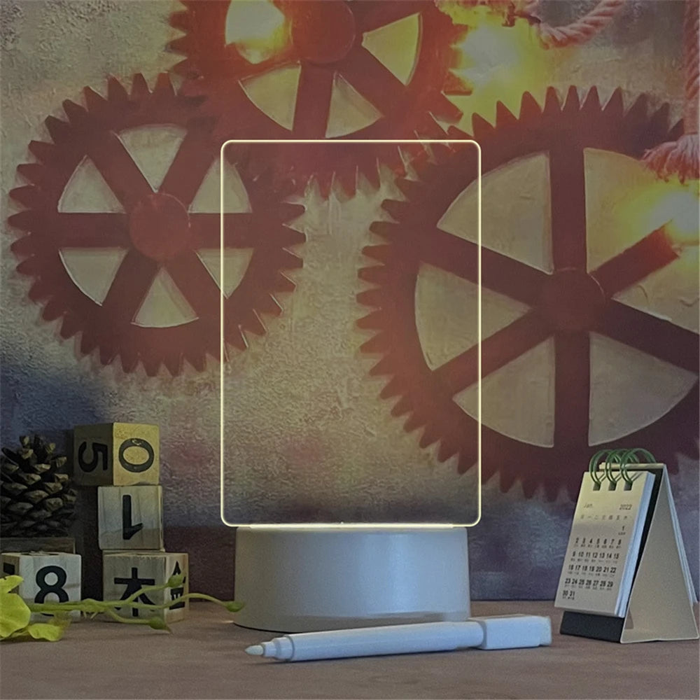 LED Acrylic Message Board Night Light
