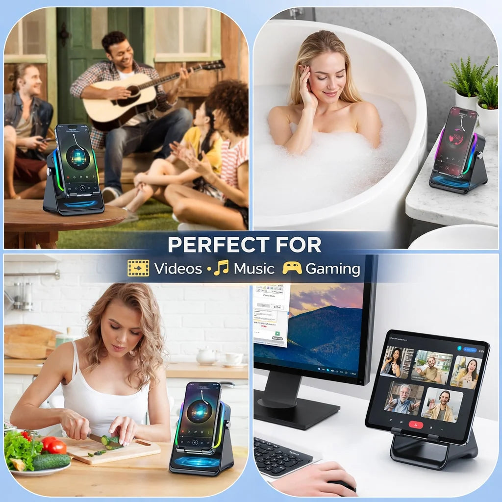 5-in-1 Magnetic Wireless Speaker & Phone Stand