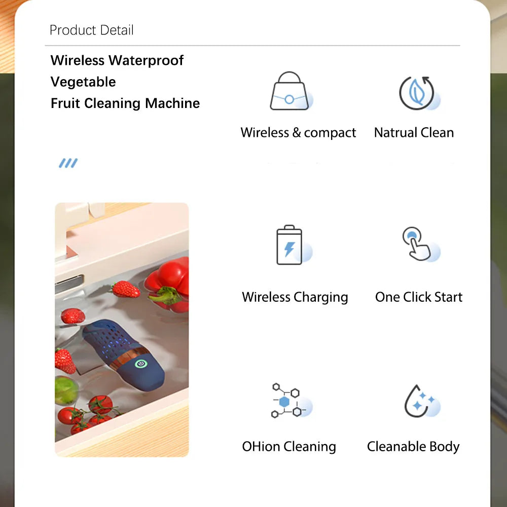 Ultrasonic Fruit & Vegetable Cleaner