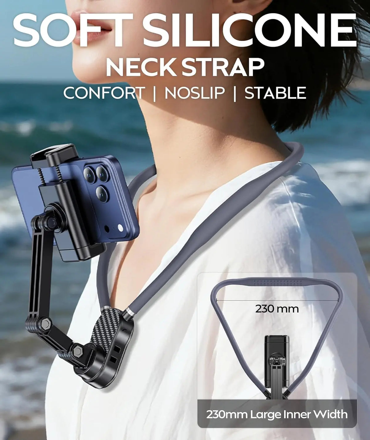 360° Magnetic Hands-Free Neck Phone Mount