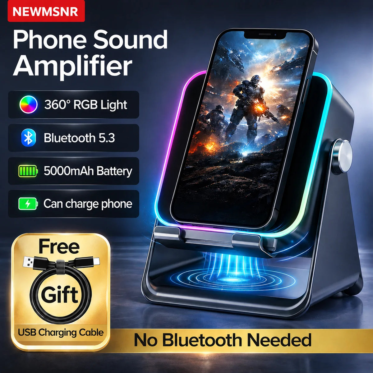 5-in-1 Magnetic Wireless Speaker & Phone Stand